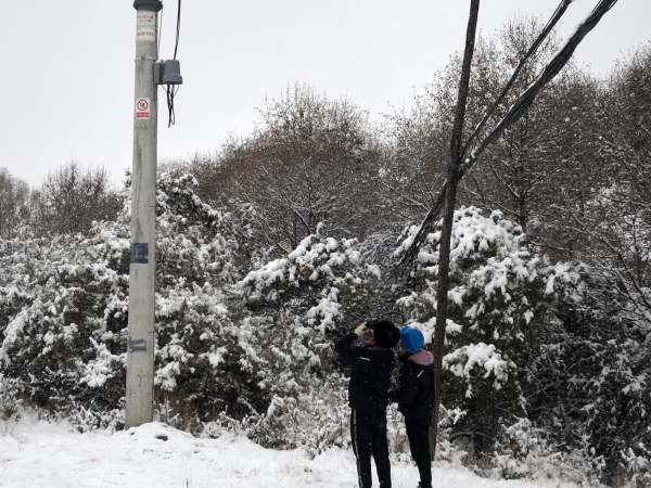 国网青海黄化供电公司踏雪巡线保供电